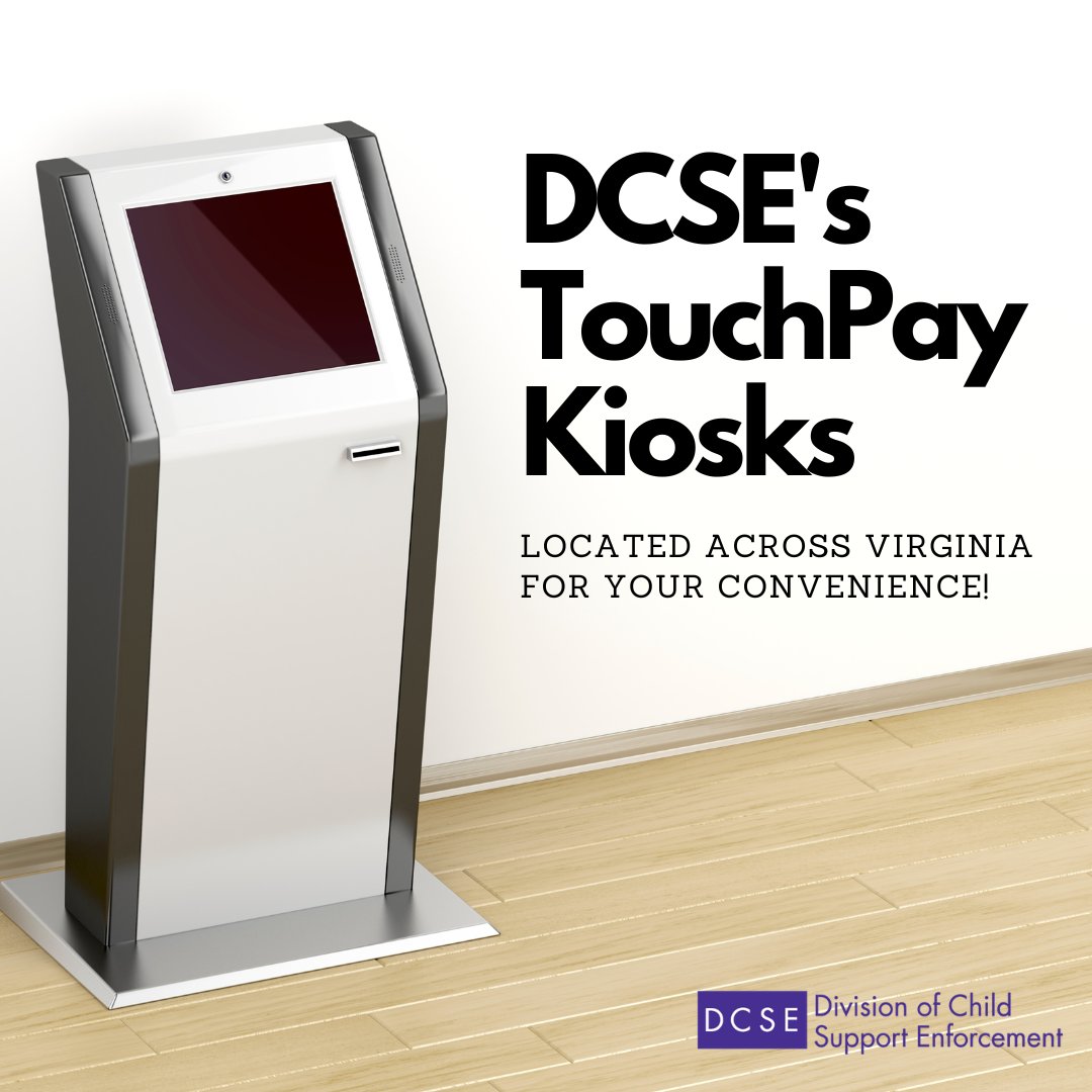 ChildSupportVA's tweet photo. The holiday season can make life even busier for many people. Virginia DCSE has payment kiosks located around the Commonwealth for ease of access for our customers. Locations can be found here: https://t.co/axXpBwRVKZ #SupportVAKids https://t.co/Lh7LoEpOB1
