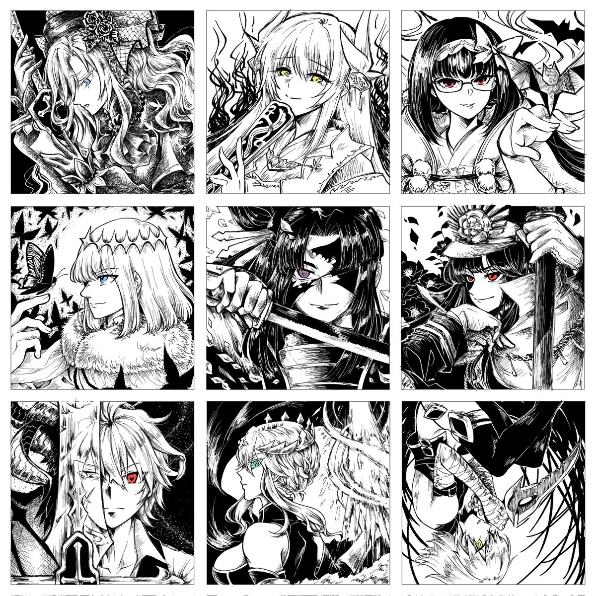 FGOリクエスト絵まとめ。描き方がなかなか安定せず右往左往。
クリヒは加筆しました🖊️ 