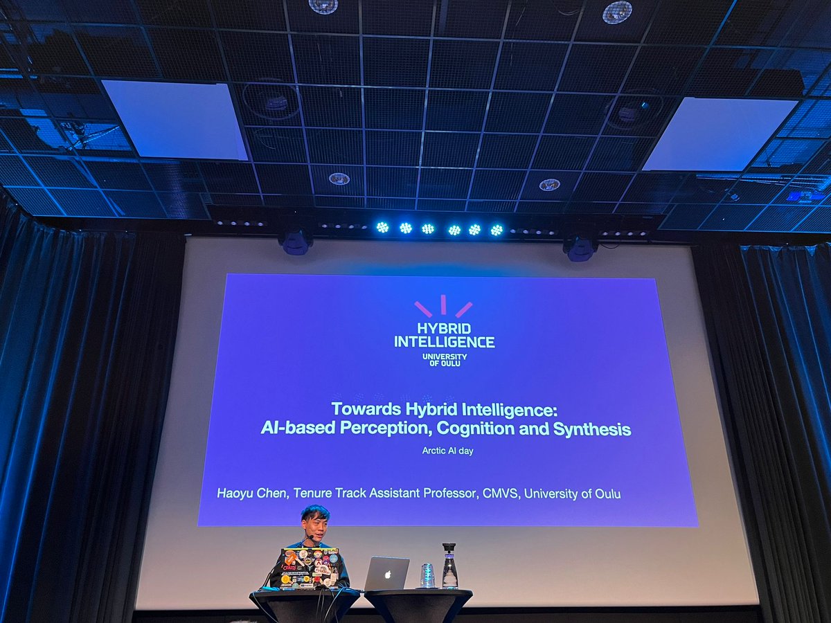 Hybrid Intelligence_Oulu (@ouluhi) on Twitter photo Inspiring presentations today at Arctic AI Day in Oulu!💜❄️Our guest, Assoc. Prof. <a href="/MyrtheTielman/">Myrthe Tielman</a> from <a href="/tudelft/">TU Delft</a> giving an insighful keynote on AI and trust, and our researchers Prof. Juho Kannala, <a href="/UniOulu/">University of Oulu</a>, Assist. Prof. Haoyu Chen, splendid presentations! #HybridIntelligence Inspiring presentations today at Arctic AI Day in Oulu!💜❄️Our guest, Assoc. Prof. <a href="/MyrtheTielman/">Myrthe Tielman</a> from <a href="/tudelft/">TU Delft</a> giving an insighful keynote on AI and trust, and our researchers Prof. Juho Kannala, <a href="/UniOulu/">University of Oulu</a>, Assist. Prof. Haoyu Chen, splendid presentations! #HybridIntelligence