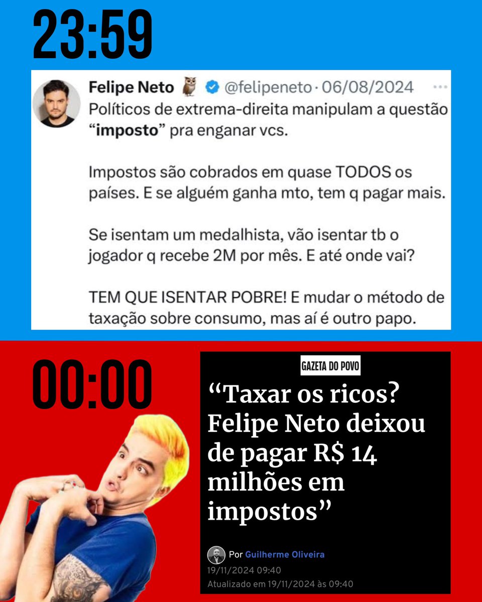 BolsonaroSP's tweet photo. Imposto na blusinha da Schein pra você.
Isenção de R$ 14 milhões pra mim.

Um resumo do que é Lula, Janja, PT e a esquerda. https://t.co/GMuCYoVHwF