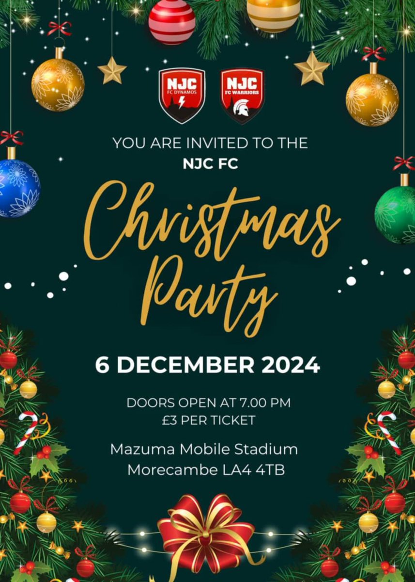 𝑪𝒉𝒓𝒊𝒔𝒕𝒎𝒂𝒔 𝑹𝒂𝒇𝒇𝒍𝒆

We are excited to announce our Christmas Raffle Bonanza.

With plenty of great prizes - to be teased soon - make sure your're in the draw! 

To purchase tickets, please get in touch with the page. 

The Bonanza will be drawn at the Xmas party.