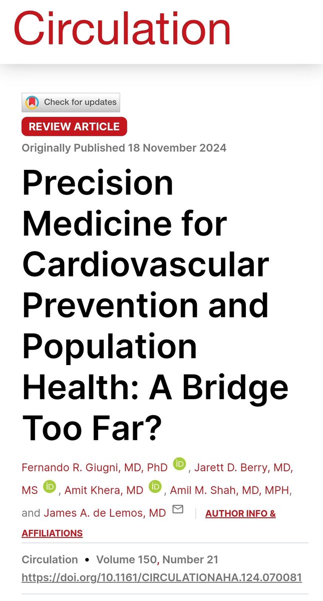 Thrilled to share our new publication in Circulation! Huge thanks to my mentors and co-authors for their guidance and support. <a href="/AmilMShah/">Amil M. Shah MD MPH</a> <a href="/dramitkhera/">Amit Khera</a> Jarett Berry, James de Lemos
 ahajournals.org/doi/10.1161/CI…