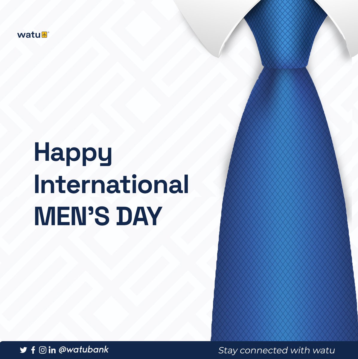 watubank's tweet photo. Happy International Men's Day. We see you and we celebrate the strength, courage, and compassion.

#MensDay #InternationalMensDay #MensDay2024 #CelebrateMen https://t.co/WGFkqSpWAc