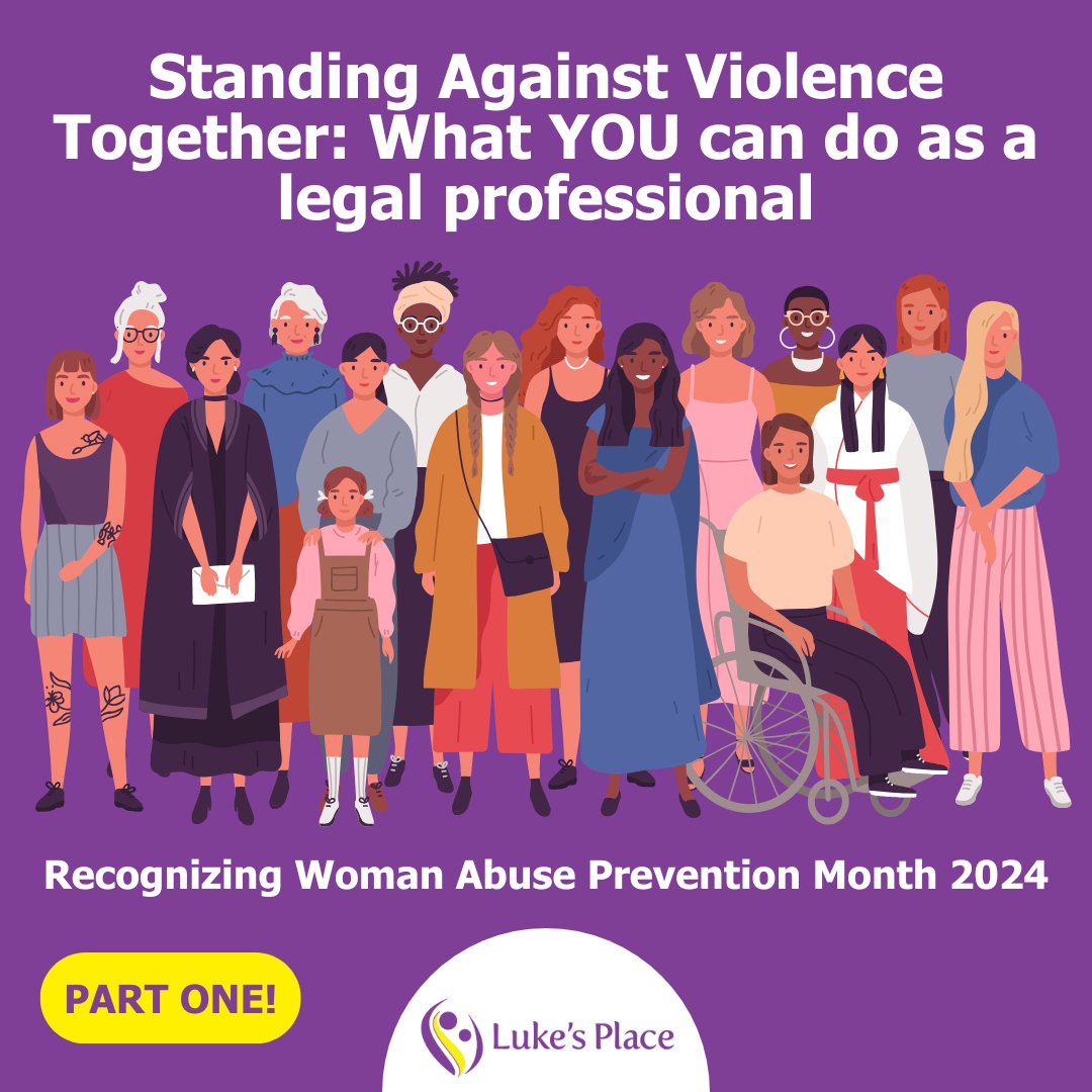 LukesPlace1's tweet image. Many legal professionals don&apos;t understand the significant role they can play in violence prevention. Three powerful ways to stop violence via our blog: ow.ly/HrYF50U3Ya6.

#WomanAbusePreventionMonth #TogetherCounts #SupportingSurvivors