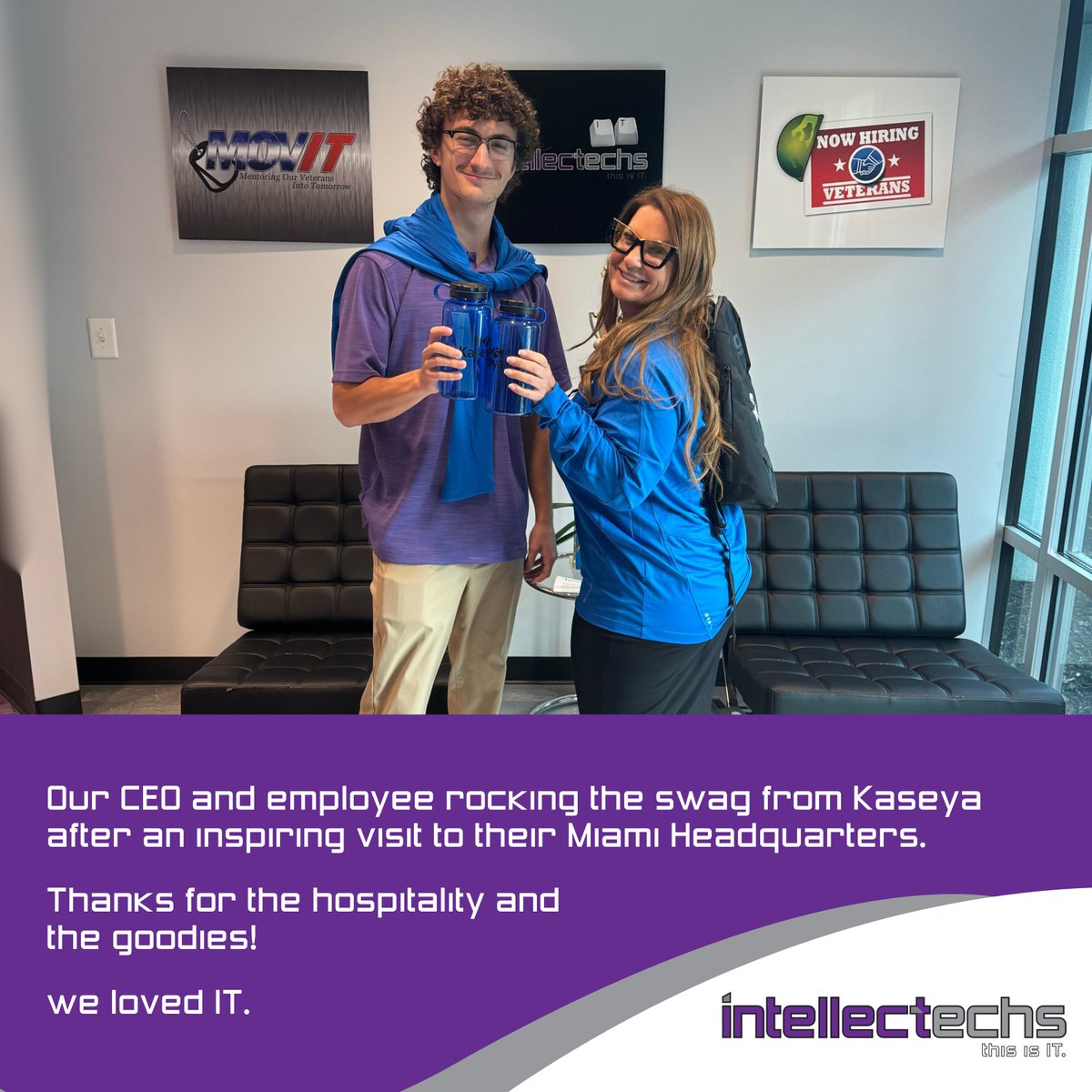 Intellectechs's tweet photo. Thank you Kaseya for the warm hospitality during our recent visit to Miami! #IntellecTechs #thisisIT https://t.co/UG9QBdvPFd