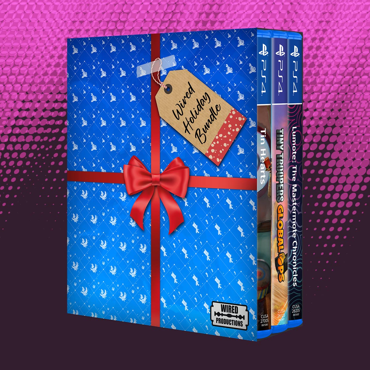 Troopers!

Have you acquired the package!

What package?!?

The Wired Holiday bundle on PS4 or Nintendo Switch!

Contains:
🔫 Tiny Troopers: Global Ops
🥁 Tin Hearts
🦑 Lumote: The Mastermote Chronicles

🛒: shop.wiredproductions.com

#WiredBlackFriday