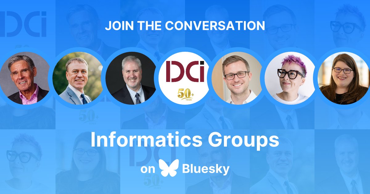 Please also follow us on Blue Sky at
DCI bsky.app/profile/dcibid…
DCI Network bsky.app/profile/dcinet…
Yuri Quintana bsky.app/profile/yuriqu…
Informatics People and Group Starter Pack for Blue Sky
go.bsky.app/8271PdF