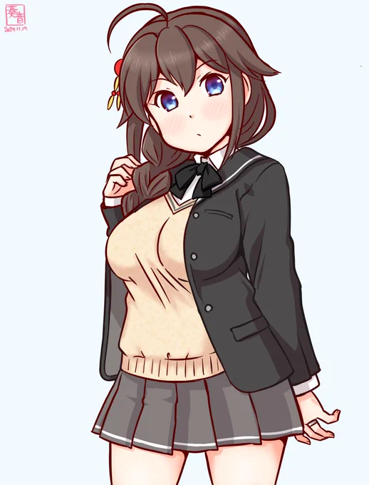「ごめんね。すぐ支度するから、待ってて」#艦これ版真剣お絵描き60分一本勝負_20241119#時雨 