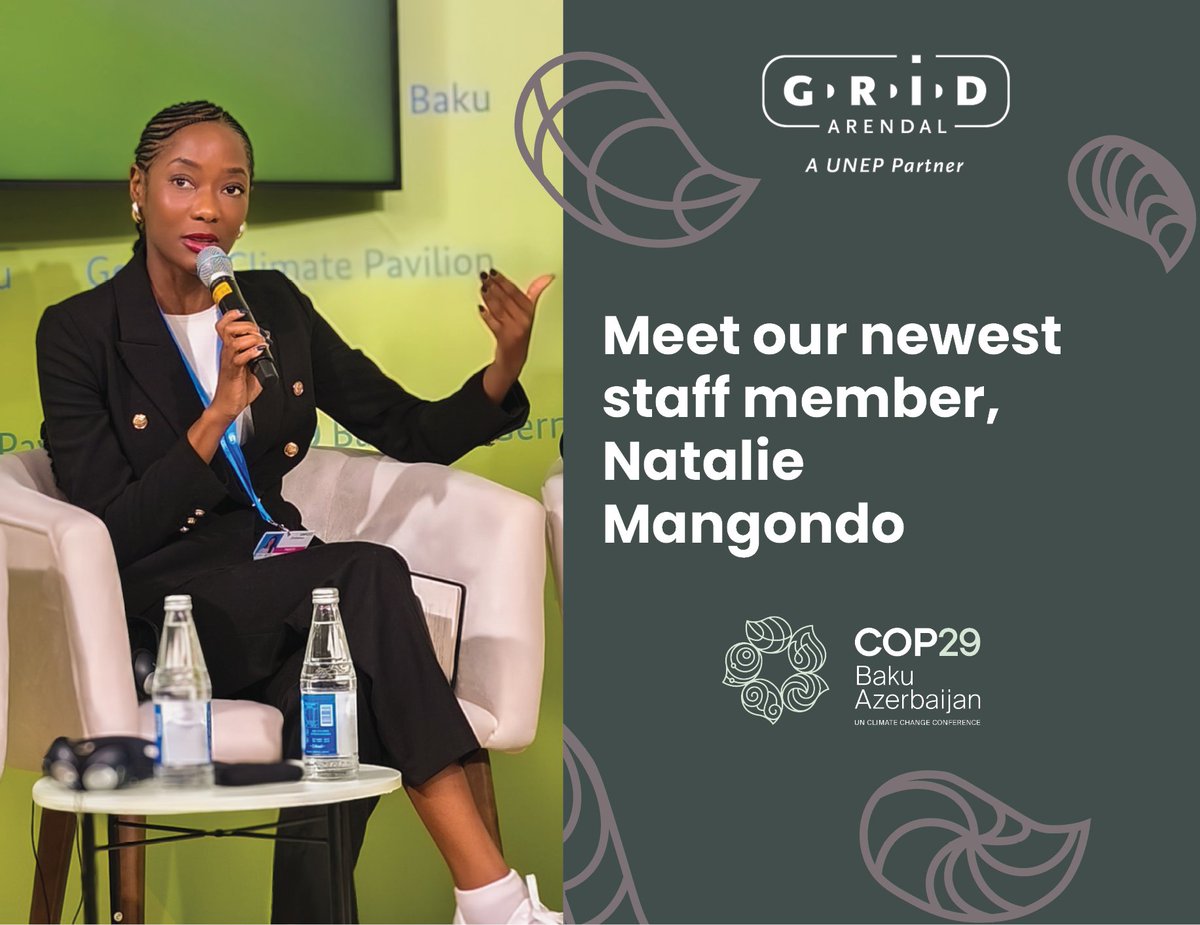 🎉We are so excited to introduce our newest staff member, Natalie Mangondo! 
📣Want to meet her at #COP29? She'll be attending the IISD and Secretariat to the Friends of Climate and Health reception as a panelist, in the SDG Pavilion at 18:30-20.00  
🔗 news.grida.no/nbspgridarenda…