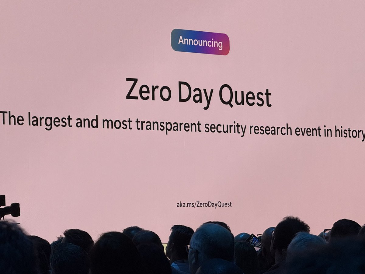 Check out the zero day quest, starting today the biggest hacking event ever!  aka.ms/ZeroDayQuest #msignite #zerodayquest #security