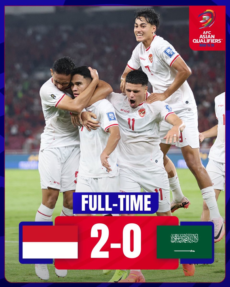 フルタイム | 🇮🇩 インドネシア 2️⃣-0️⃣ サウジアラビア