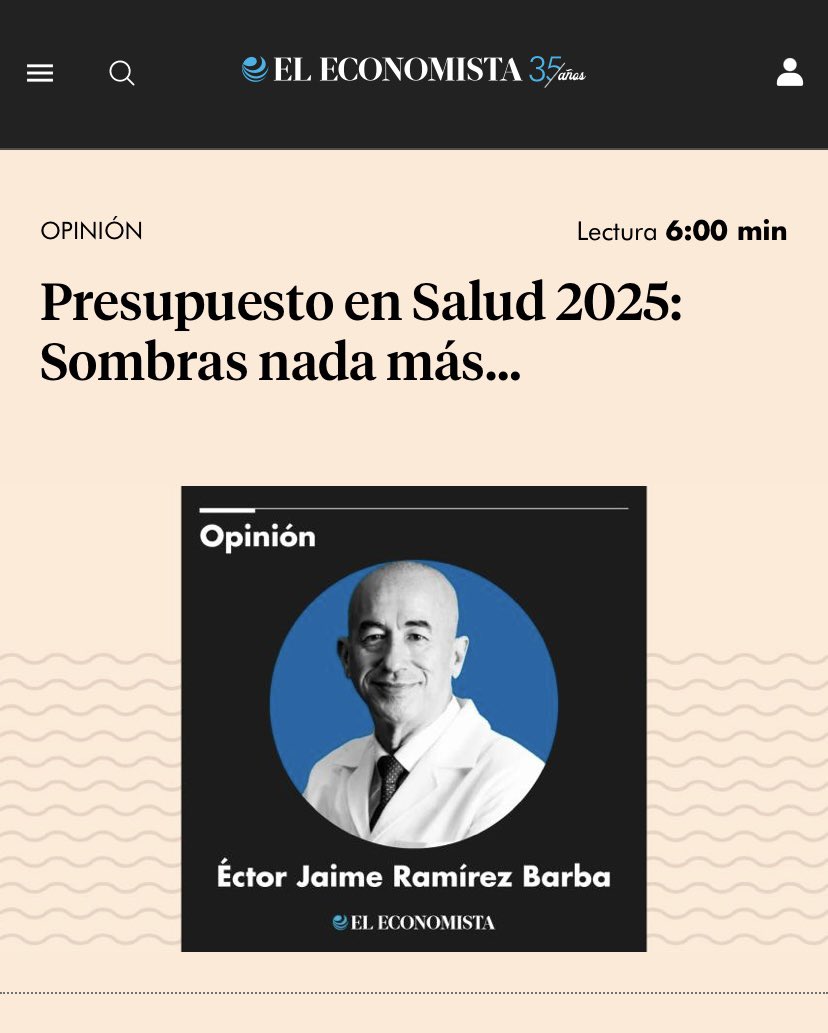 ¡El derecho a la salud en México se desvanece en sombras! 

El presupuesto 2025 muestra recortes alarmantes que impactarán millones de vidas. 

Lee mi análisis crítico 🔗 eleconomista.com.mx/opinion/presup…

#SaludParaTodos #PPEF2025