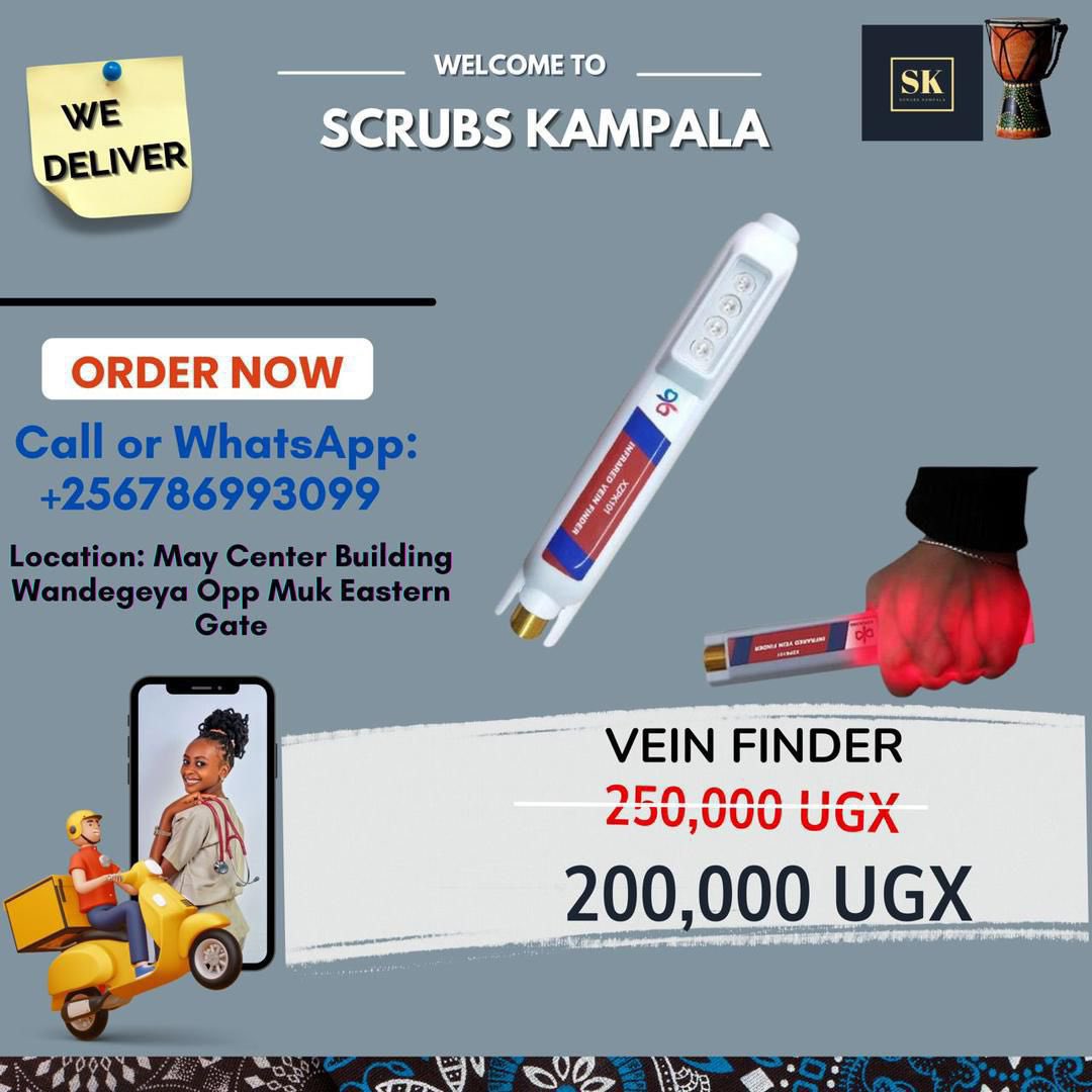Vein Finders at Scrubs Kampala🔥

We have an amazing discount sale month - lots of medical equipment having slashed prices

Price - 200,000 UGX 

Rechargeable portable Vein Finder
- Infrared Light 
- ⁠Easy to Use
- ⁠For both light and dark skins

Contact us on 0786993099 or