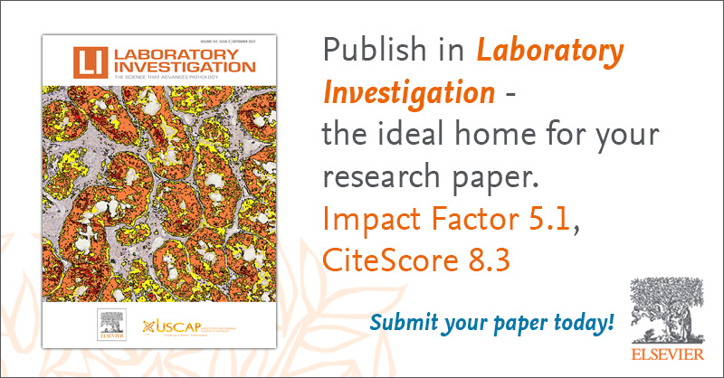 Elsevier Pathology (@pathologytweet) on Twitter photo Publish in Laboratory Investigation <a href="/LIjournal/">Laboratory Investigation</a> and advance your research career. Submit your paper: spkl.io/6019fVLNz #pathology #pathtwitter Publish in Laboratory Investigation <a href="/LIjournal/">Laboratory Investigation</a> and advance your research career. Submit your paper: spkl.io/6019fVLNz #pathology #pathtwitter