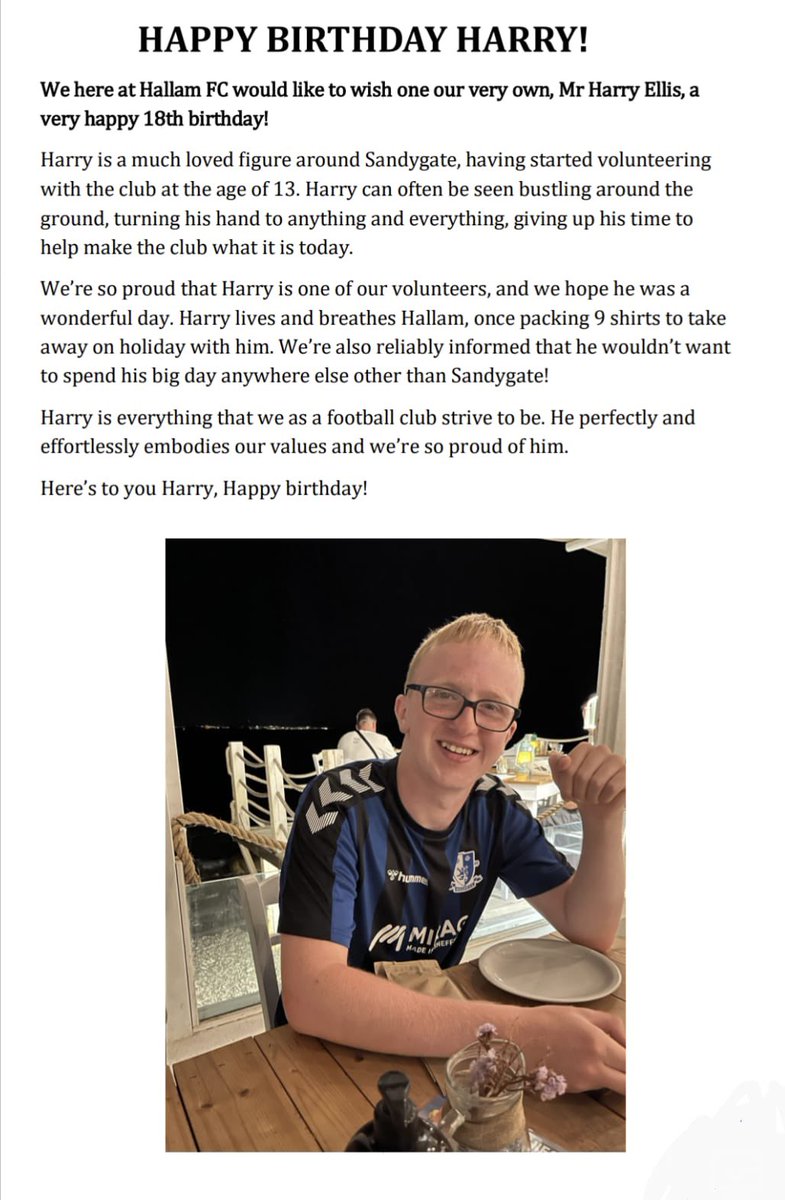 Hallam FC tweet media