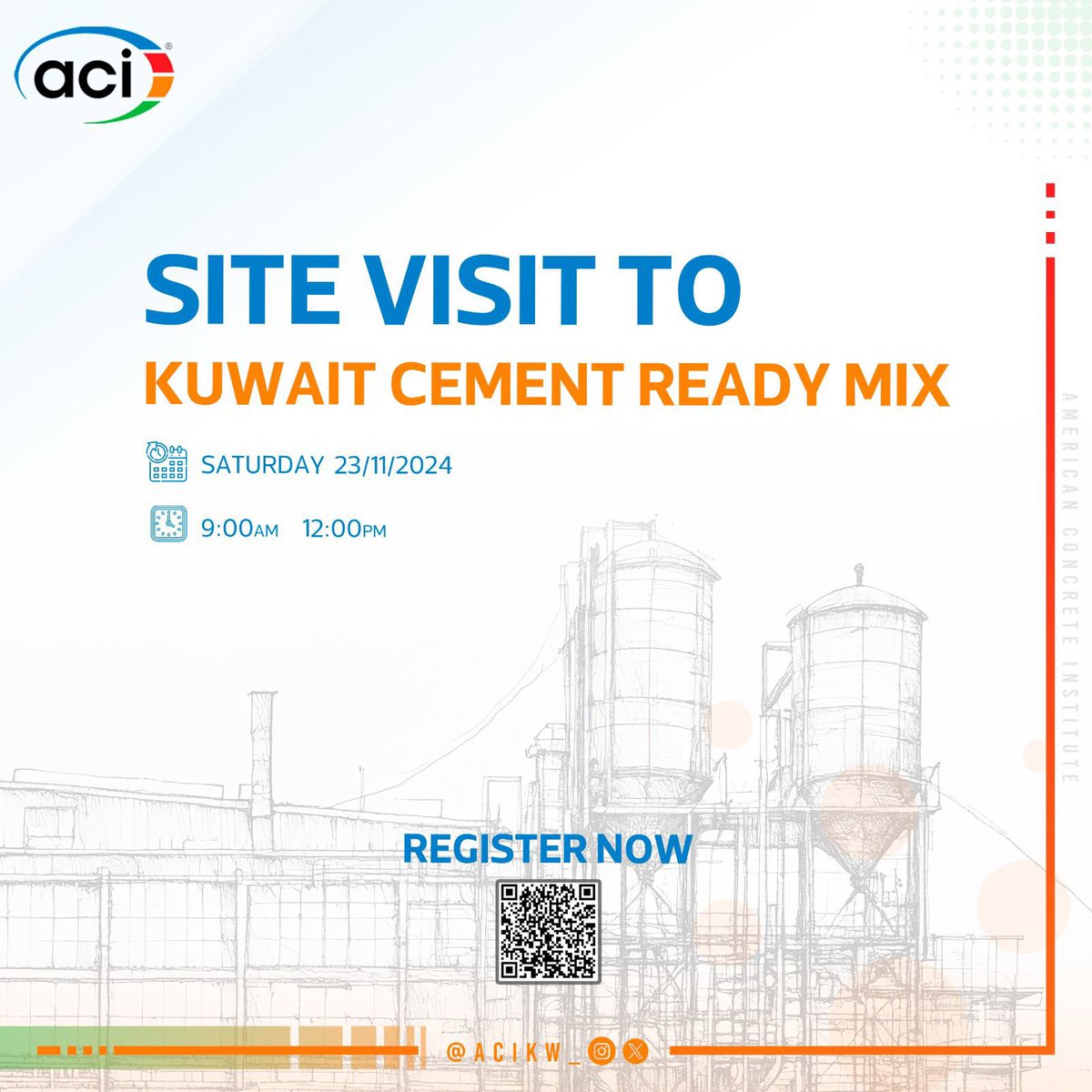 Join us on our first site visit to Kuwait Cement Ready Mix  on November 23 !
[only 20 spots are available , sign up now through link]
docs.google.com/forms/d/e/1FAI…