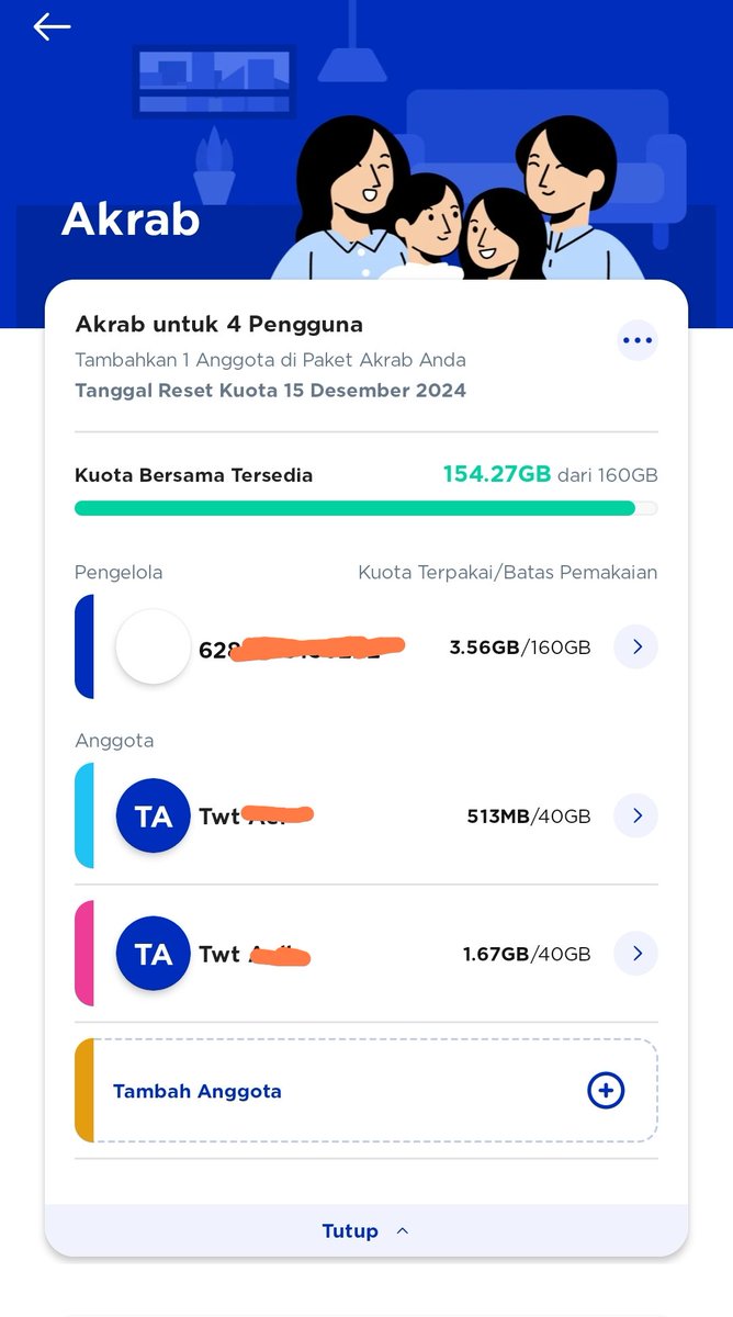 pusingtoefl's tweet photo. WTS PAKET AKRAB SHARING 160GB (PERORANG 40GB + 10GB KUOTA BONUS)
HARGA 40RB AJA SISA 1 SLOT. BARU AKTIF 2 HARI LALU
MINAT REPLY ATAU DM YAA https://t.co/yGziN3ZOmV