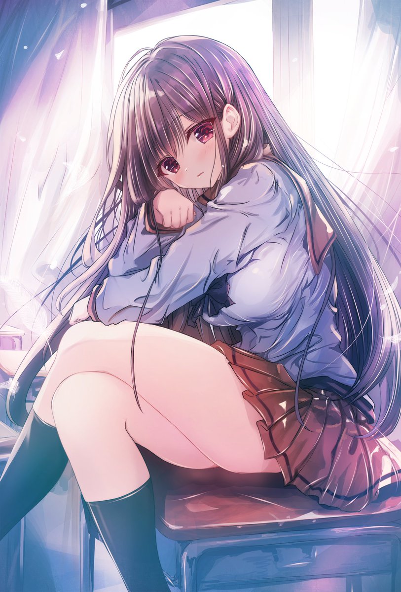 「空き教室の先輩 」|cutlass@Booth通販受付中のイラスト