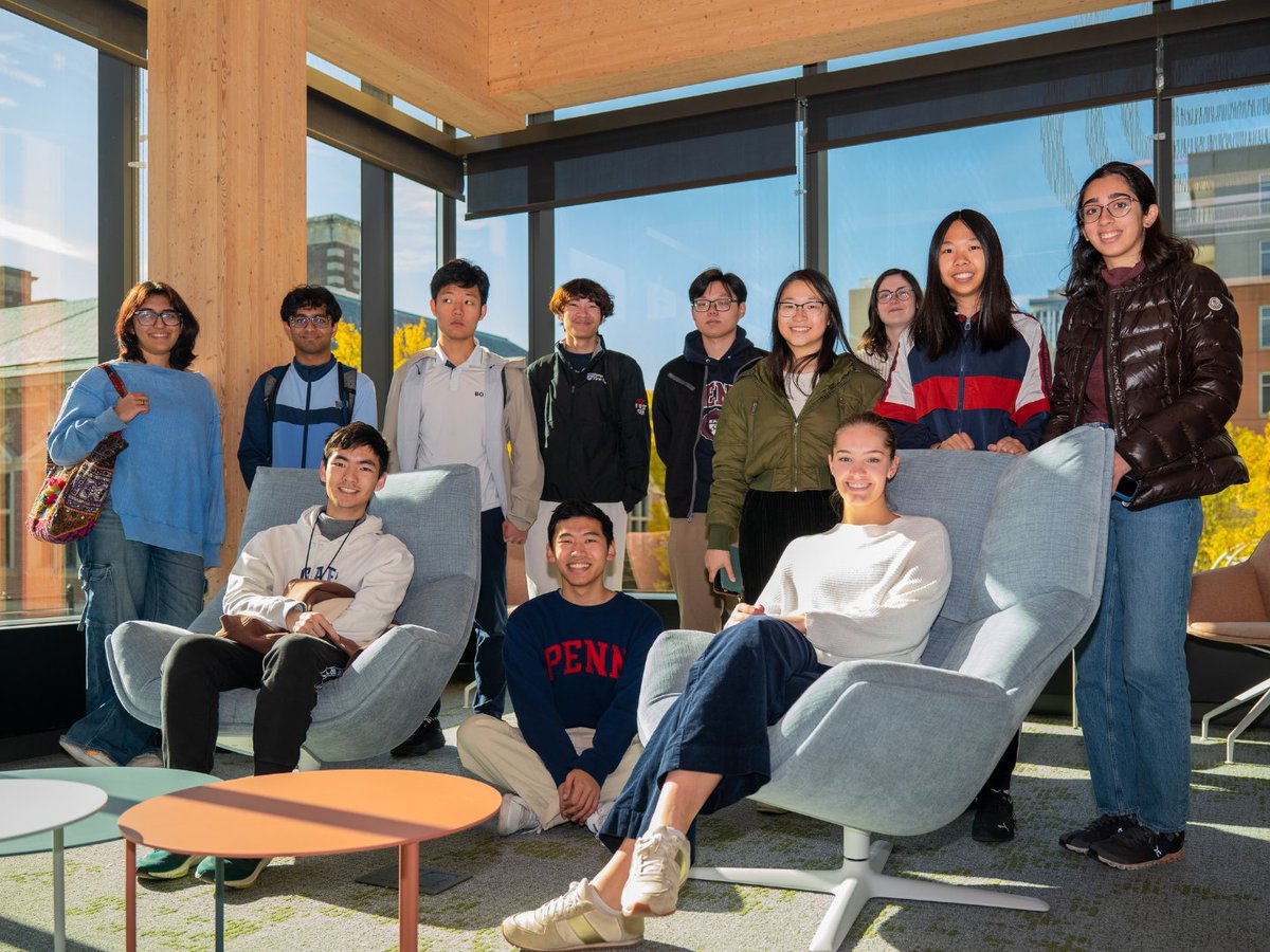 PennEngAI's tweet photo. BSE in AI students got a sneak peek at the Amy Gutmann Hall, exploring its innovative design and features. The buzz is growing as the official opening in January gets closer. #AIStudents #AI https://t.co/MQnDnEP3HM