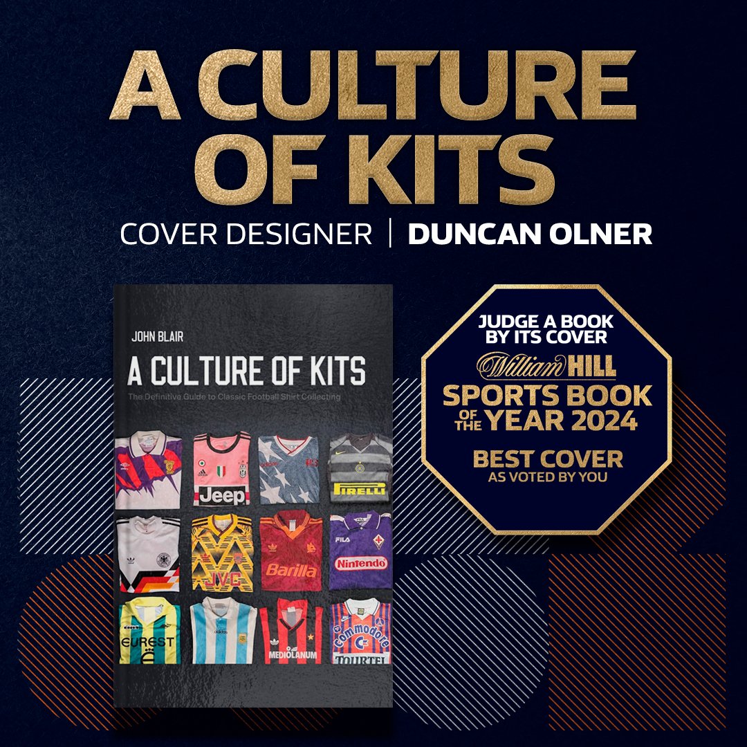 BookiePrize's tweet photo. 🗣️ We asked. You delivered.

Your 2024 Judge A Book By Its Cover Winner is...
A Culture of Kits designed by Duncan Olner. 👏

Congratulations to Duncan and the team at @PitchPublishing! 🙌