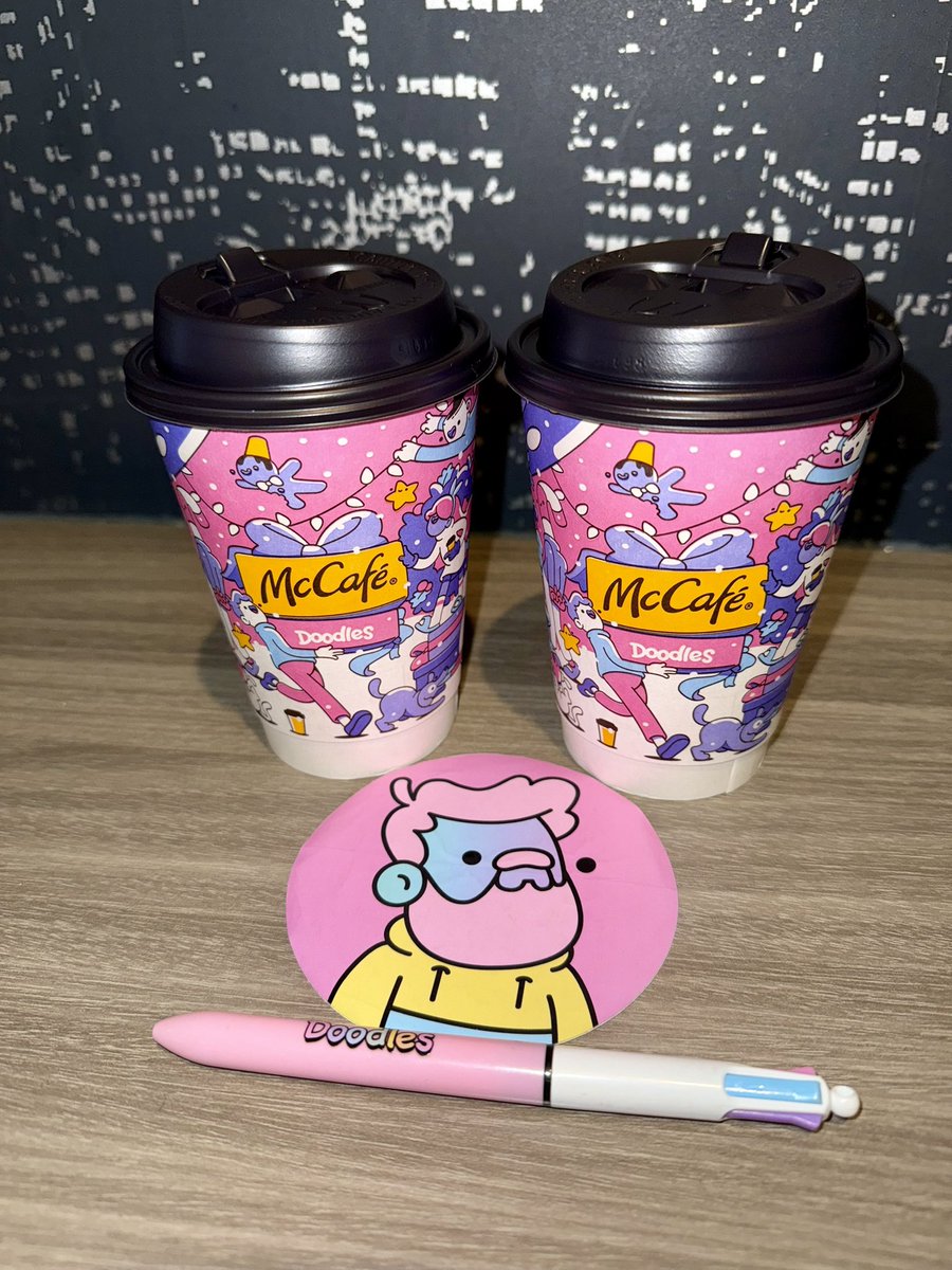 Finally got my hands on a @doodles x @McDonalds cup…well 2 :-)