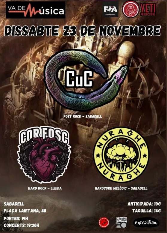 Dissabte 23 de novembre

<a href="/corfoscrock/">COR FOSC</a> a Sabadell!