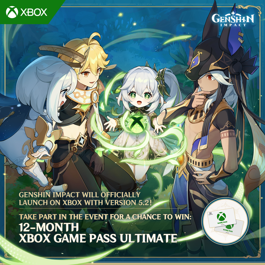 pixieebub's tweet photo. Genshin releases on Xbox along with the release of Chasca and Ororon in 5.2! 
#Genshinlmpact #genshinimpactxbox #Boximpact https://t.co/oqTruv8vPk