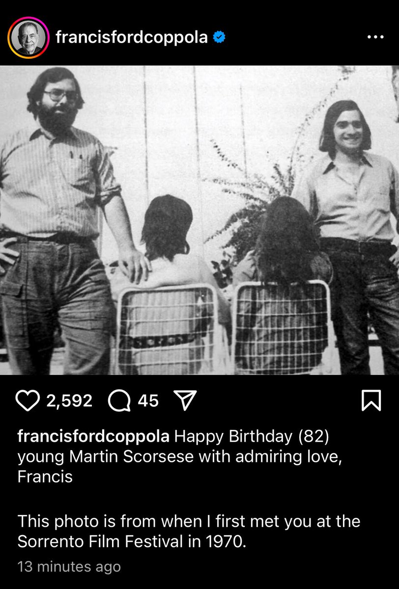 TheCinesthetic's tweet photo. Coppola x Scorsese ♥️ https://t.co/3MkZxJaZnb