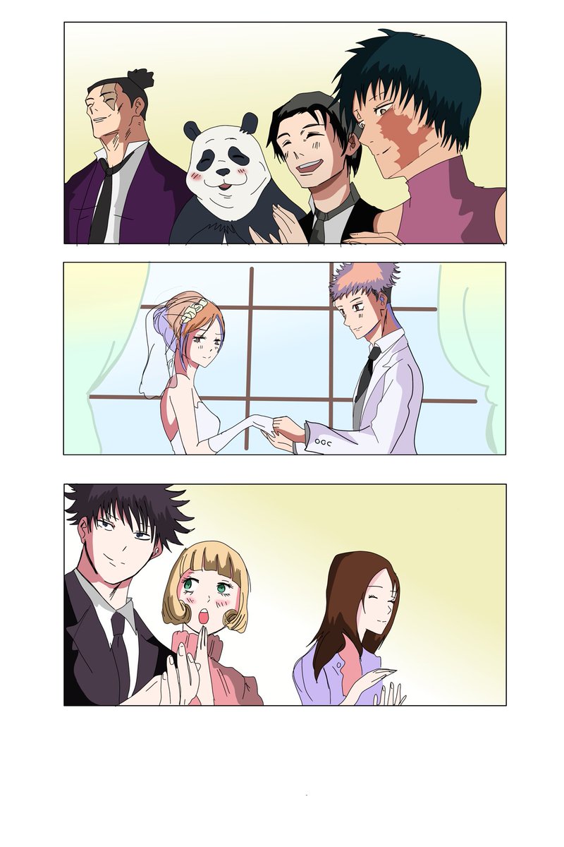 Elainesan9's tweet photo. Yuji x nobara wedding 💍 💒 
Comic page 5 text &amp; textless 
#呪術廻戦ファンアート 
#JujustuKaisen #YujiItadori 
#gege #jjk267 #jjbafanart  #jjk268 https://t.co/UfqsaheXAP