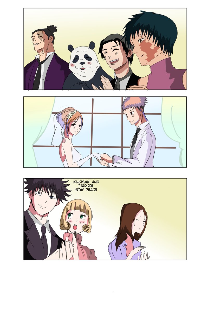 Elainesan9's tweet photo. Yuji x nobara wedding 💍 💒 
Comic page 5 text &amp; textless 
#呪術廻戦ファンアート 
#JujustuKaisen #YujiItadori 
#gege #jjk267 #jjbafanart  #jjk268 https://t.co/UfqsaheXAP
