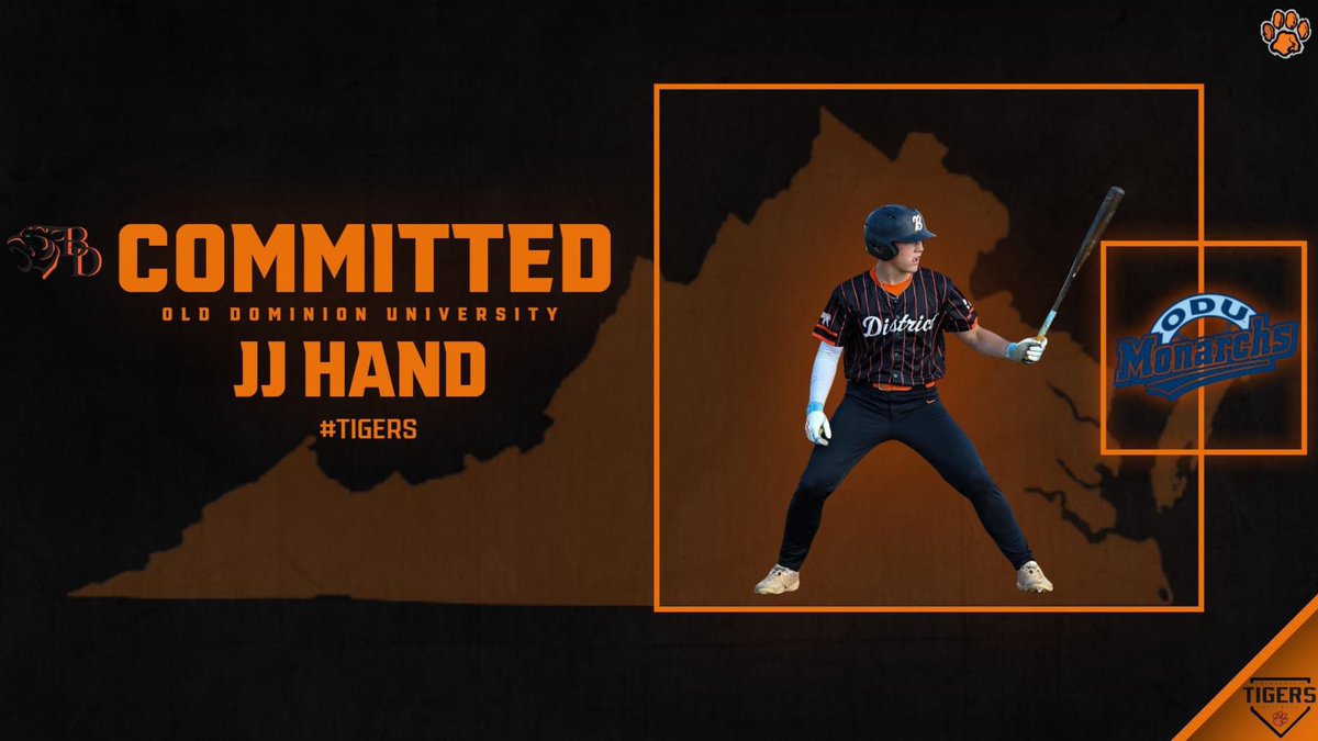 Congratulations to Brentsville’s All-State catcher, <a href="/JJHand4/">JJ Hand</a> on signing his NLI to continue his academic and athletic career at <a href="/ODUBaseball/">Old Dominion Baseball</a>! ⚾️