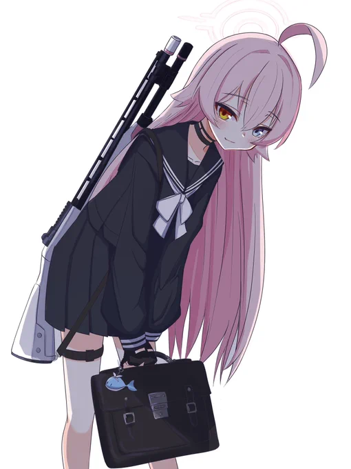 ホシノの黒セーラー服背景無 