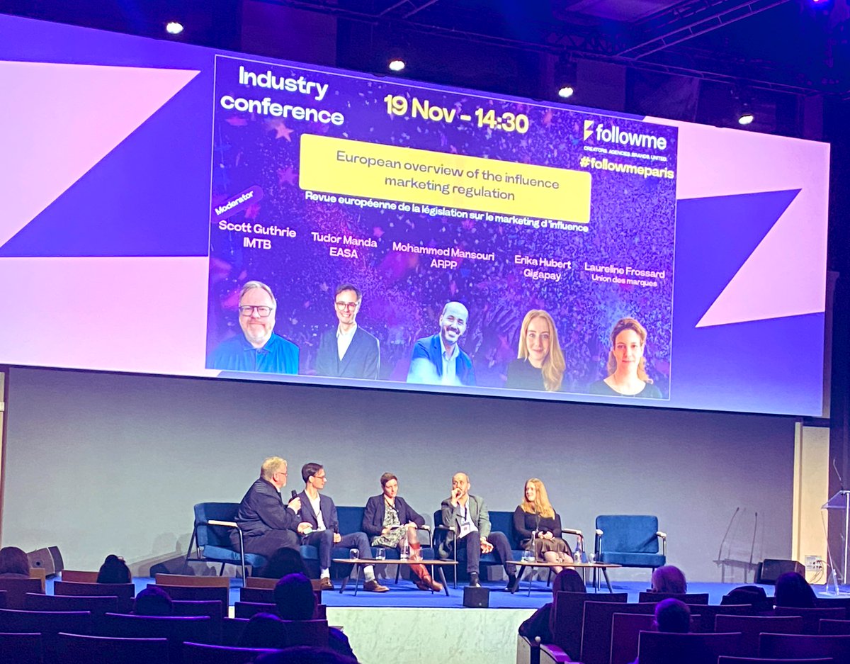 ericconnehaye's tweet photo. Keynote sur les processus de régulation du marketing d'influence et les certifications associées pour préserver l’éthique des pratiques #followme https://t.co/zHomm5v6ns