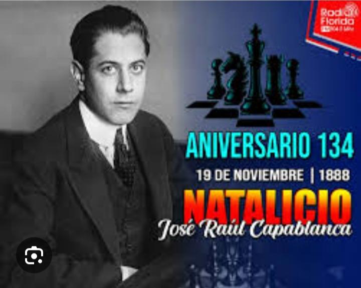 El 19 de noviembre de 1888 nace en La Habana el Gran Maestro cubano, José Raúl Capablanca, campeón mundial de ajedrez de 1921 a 1927.  Se le llegó a conocer como la «La máquina de jugar ajedrez». En su carrera acumuló un total: 302 victorias, 246 tablas y 35 derrotas.
#CubaHonra