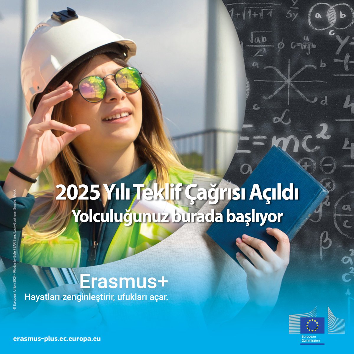 ulusalajans's tweet photo. 📢2025 Yılı Teklif Çağrısı Açıldı 📢

💫Yolculuğunuz burada başlıyor💫

📌Erasmus+, bireylere Avrupa çapında öğrenme, eğitim ve gönüllülük gibi hayat değiştiren fırsatlar sunarak ortak Avrupa değerlerini güçlendirmekte ve kişisel gelişimlerini desteklemektedir✅

🙌🏻Erasmus+, eğitim ve beceri gelişimine odaklanarak insanların kariyer inşa etmelerine, birbirlerini daha iyi anlamalarına yardımcı olur ve daha güçlü, dirençli bir Avrupa'ya katkıda bulunur🎯