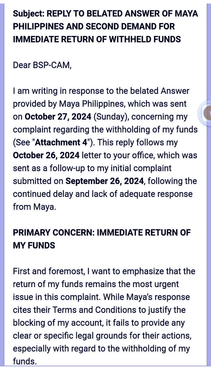 AggrievedParty's tweet photo. Any update on this @BangkoSentral? Or is ignoring my complaint against @mayaofficialph your way of saying that big companies are allowed to commit criminal acts while small accountholders' legitimate complaints should not be heard? https://t.co/GHXkEn02jc