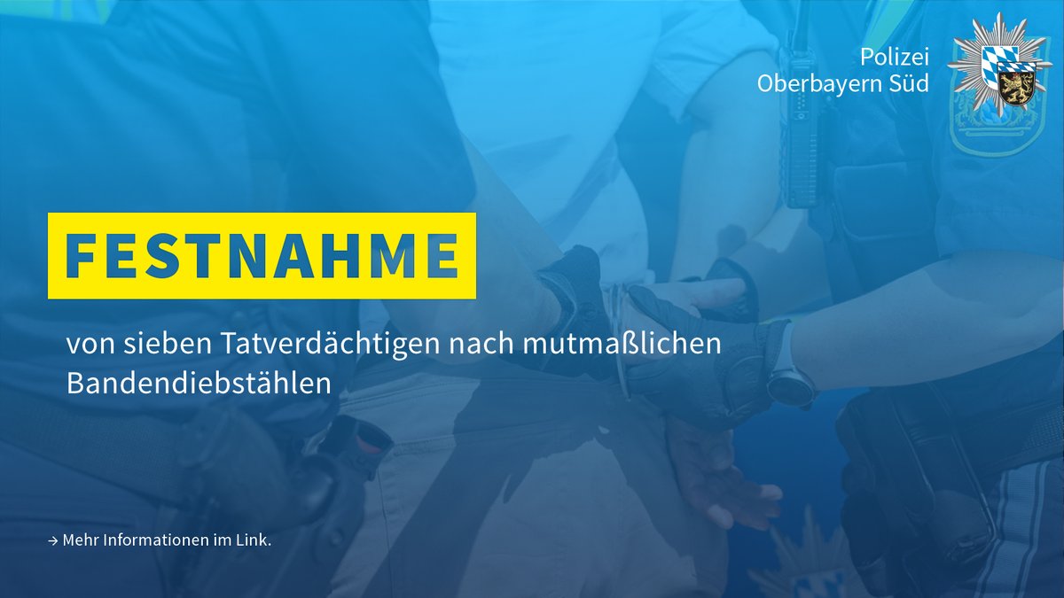 polizeiOBS's tweet photo. Im Juni kam es in einer Pflege- und Senioreneinrichtung im Bereich #Grassau zu einem Bandendiebstahl durch „falsche Pflegekräfte“. Ähnlich gelagerte Fälle konnten im gesamten Bundesgebiet festgestellt werden.
7 Beschuldigte befinden sind nun in Haft.
➡️https://t.co/lZQK7FYEbU https://t.co/zkQpRCFdVO