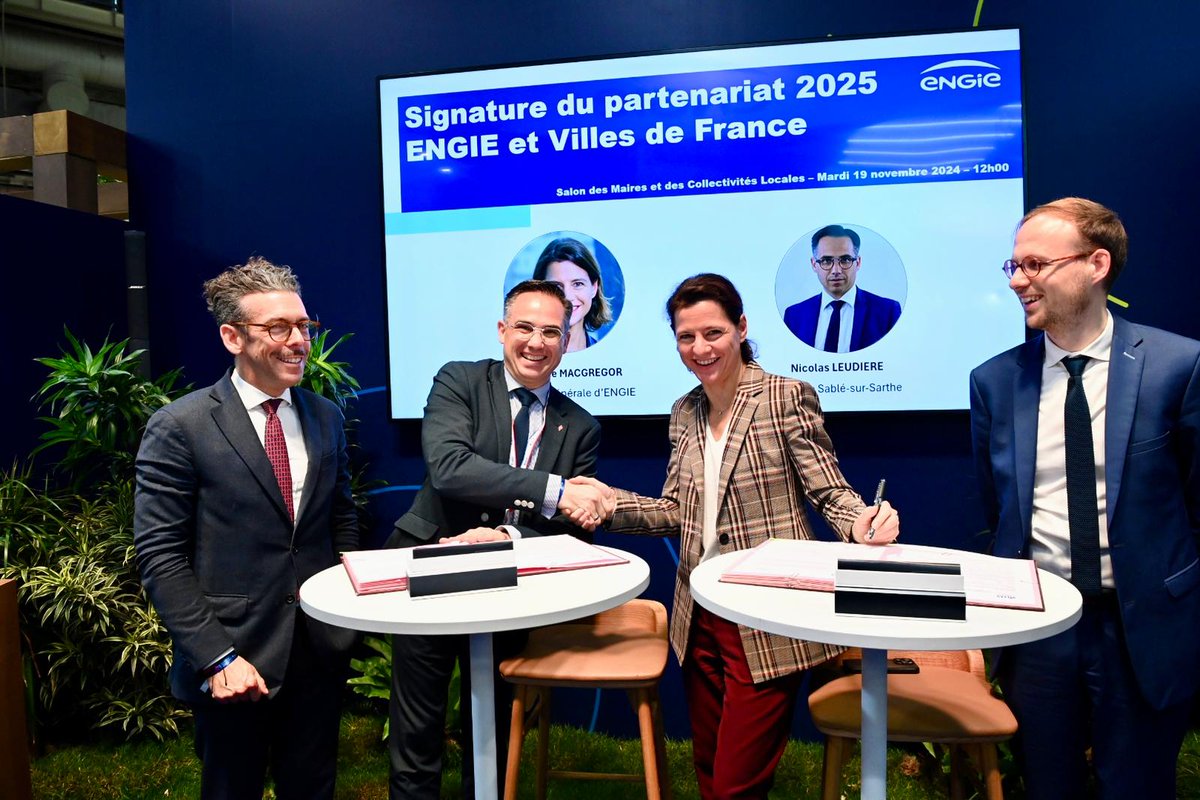 ENGIE Newsroom (@engienewsroom) on Twitter photo ➡️Au #SMCL2024, <a href="/ENGIEgroup/">ENGIE</a>  s'engage pour relever les défis de la décarbonation. 
Avec les <a href="/VillesdeFrance/">Villes de France</a>, l’<a href="/AnemMontagne/">AnemMontagne</a>, la <a href="/regiongrandest/">Région Grand Est</a> et <a href="/villedebesancon/">Ville de Besançon</a>, ENGIE signe des partenariats clés pour soutenir la transition énergétique.👇 ➡️Au #SMCL2024, <a href="/ENGIEgroup/">ENGIE</a>  s'engage pour relever les défis de la décarbonation. 
Avec les <a href="/VillesdeFrance/">Villes de France</a>, l’<a href="/AnemMontagne/">AnemMontagne</a>, la <a href="/regiongrandest/">Région Grand Est</a> et <a href="/villedebesancon/">Ville de Besançon</a>, ENGIE signe des partenariats clés pour soutenir la transition énergétique.👇