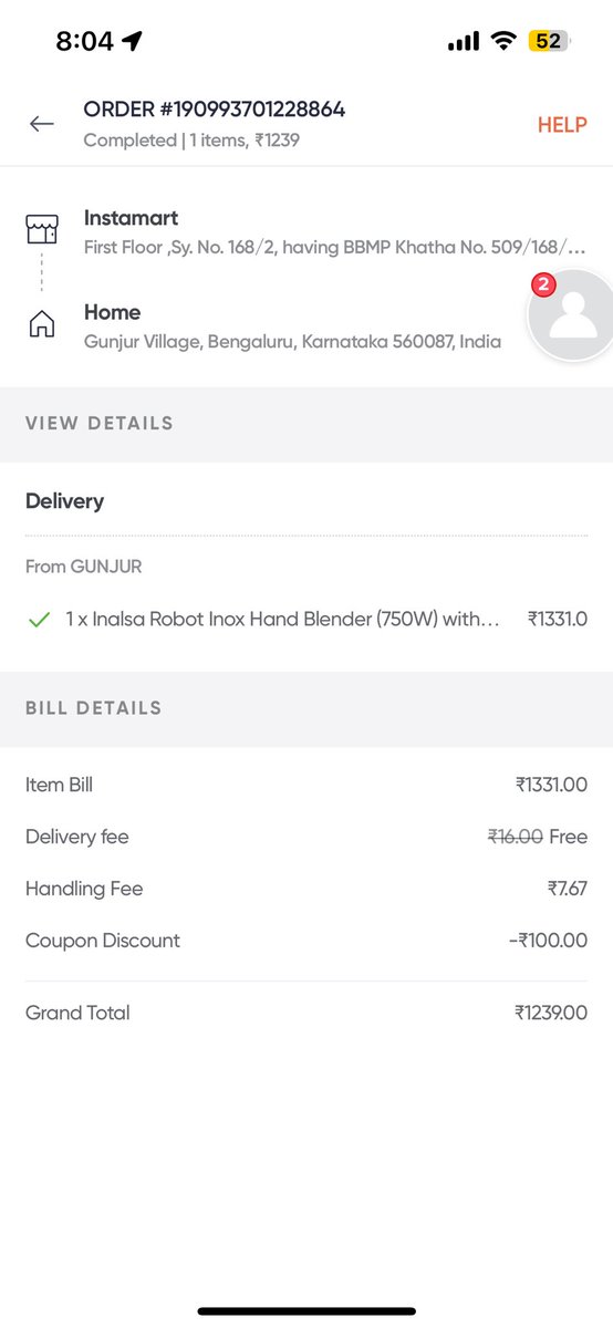 rajaghosh02's tweet photo. @SwiggyCares @SwiggyInstamart ordered a hand blender and the quality is poor without sufficient attachment. Now Swiggy won’t take it back and asking to connect with brand. Such a waste online shopping experience.
#boycotswiggy https://t.co/LVZNLdYorZ
