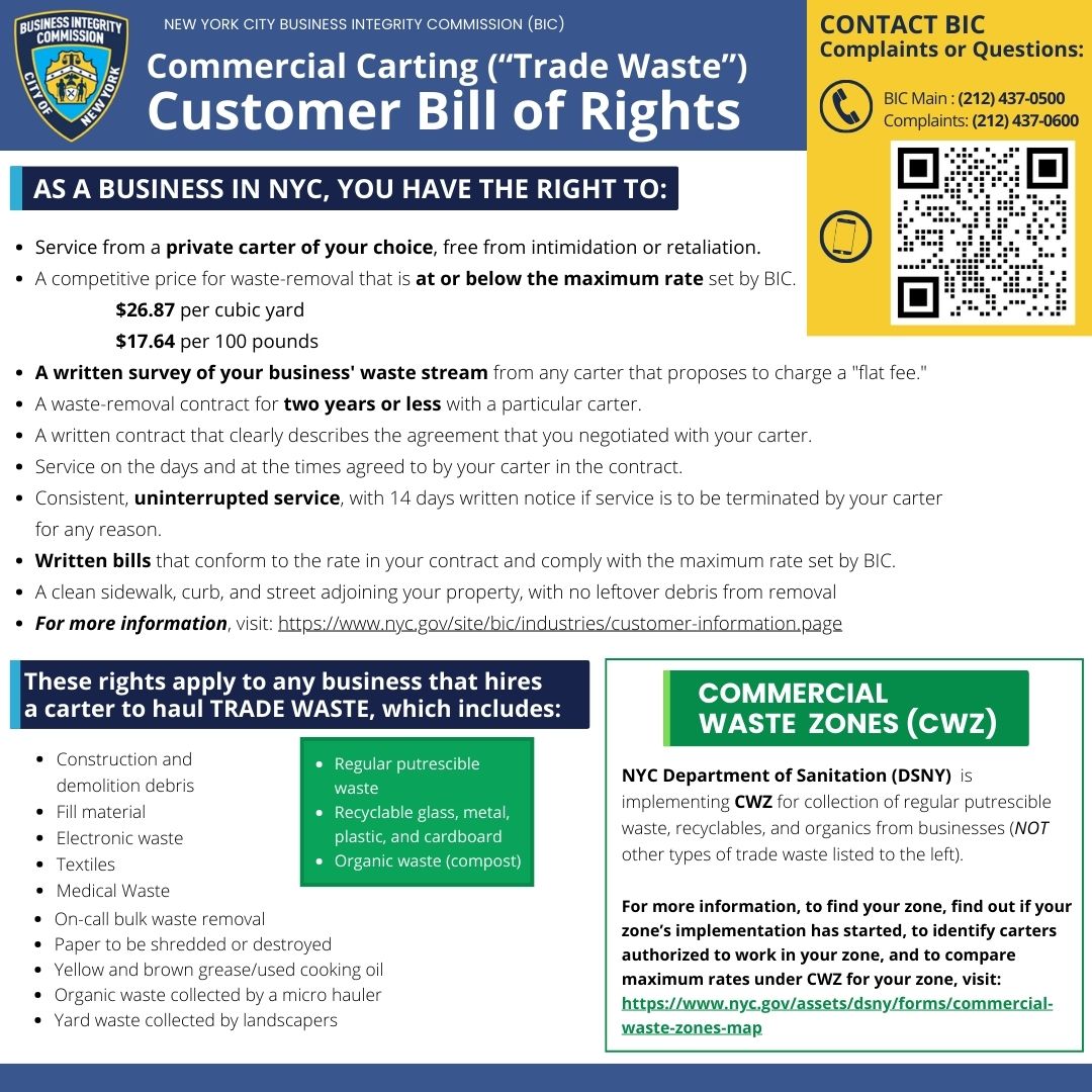 📢🗑️♻️KNOW YOUR RIGHTS if you are business in NYC that uses a private trash hauler. More info here: nyc.gov/site/bic/indus…