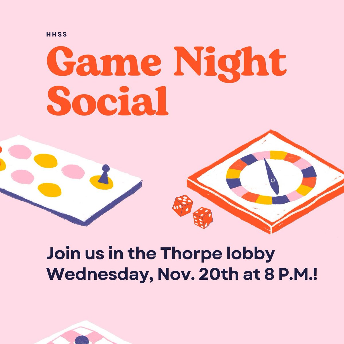 cmuhhss's tweet photo. Feel free to bring your own board game and  bring some friends! https://t.co/Xz1NGyrr8a
