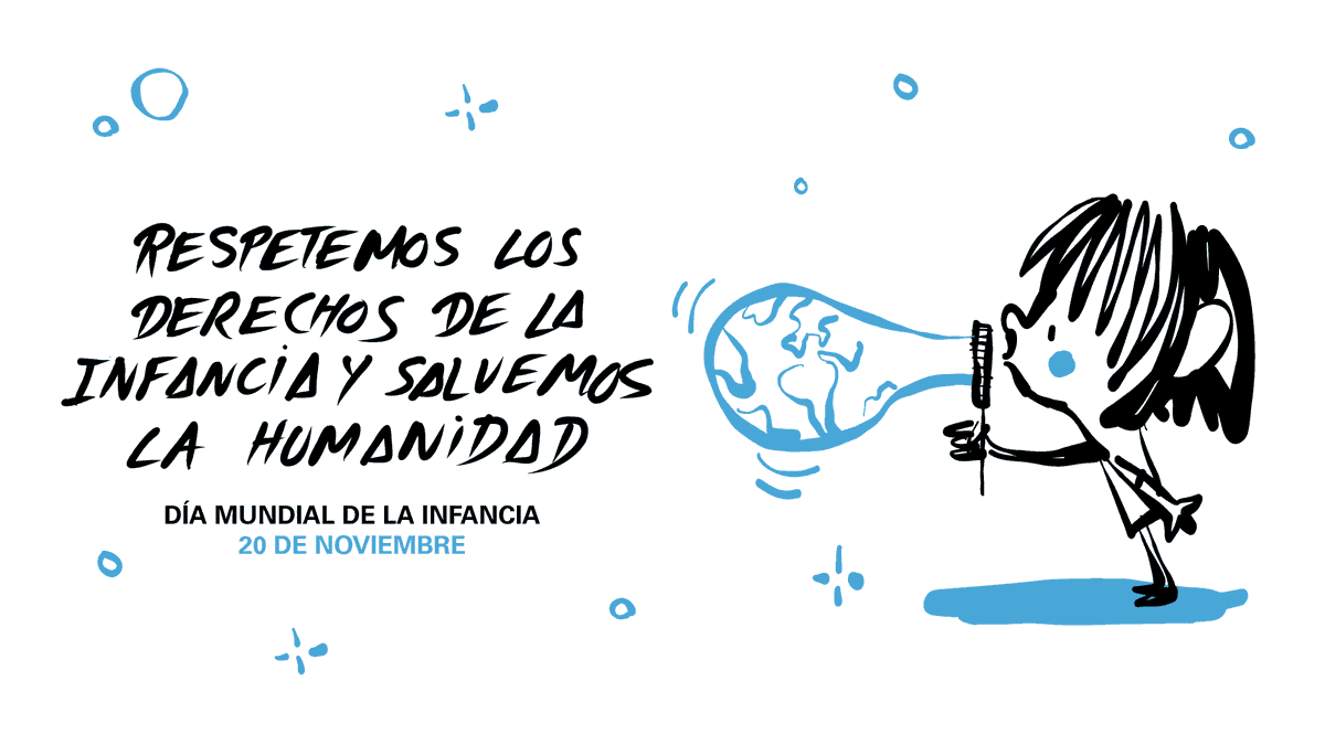 En el #DíaMundialdelaInfancia, queremos recordar que el futuro de la humanidad depende de cómo protejamos los derechos de niñas y niños hoy 🌍  
En un mundo lleno de crisis, volvamos a mirar con ojos de infancia y hagamos de sus derechos nuestra prioridad 💙 

#SomosInfancia