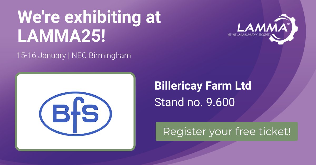 We're exhibiting at the LAMMA Show in January in the NEC. Come and see our latest Low Drift nozzle and liquid fertiliser applicator options. Book your ticket below.