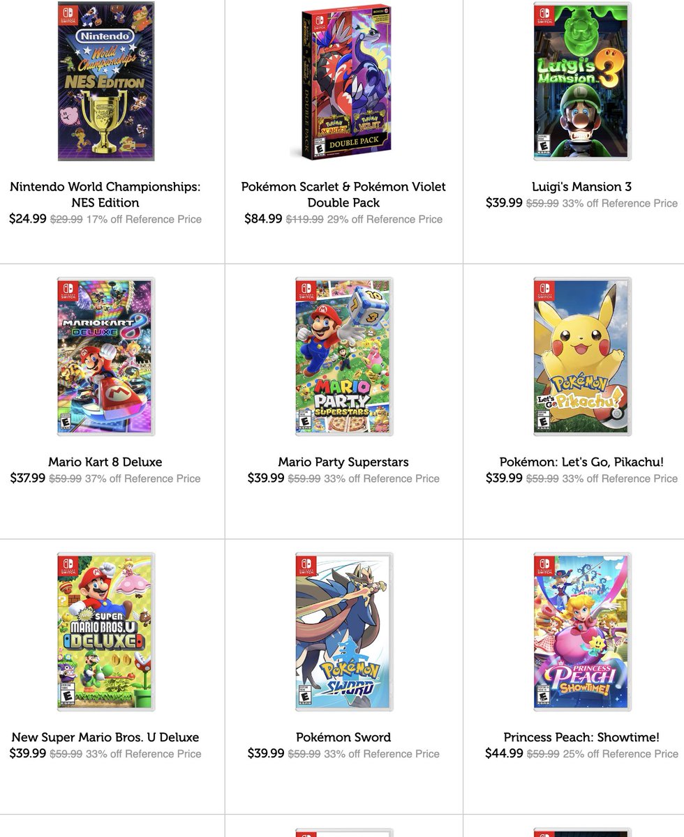 HoomanDeals's tweet photo. $84.99 down from $119.99
Pokémon Scarlet &amp; Pokémon Violet Double Pack
https://t.co/hCLrI3OaqO

All games on sale
https://t.co/HBTqTh7CVu https://t.co/qWJEv9OZiW