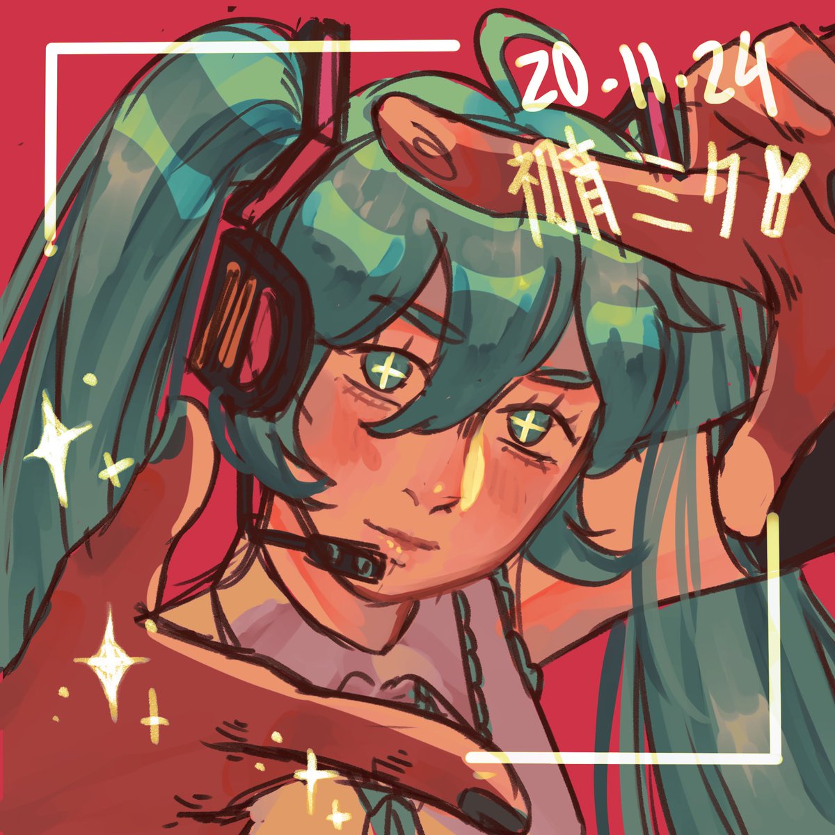 aiaiolii's tweet photo. doodle for Miku Expo!! https://t.co/EPSmBQSXmp