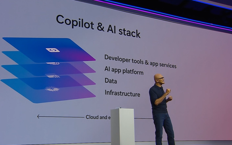 I see this as a key differentiator for <a href="/Microsoft/">Microsoft</a> related to #AI. Not only do they deliver end-user products, as a platform company they enable the developers of the world to build their own products. #MSIgnite