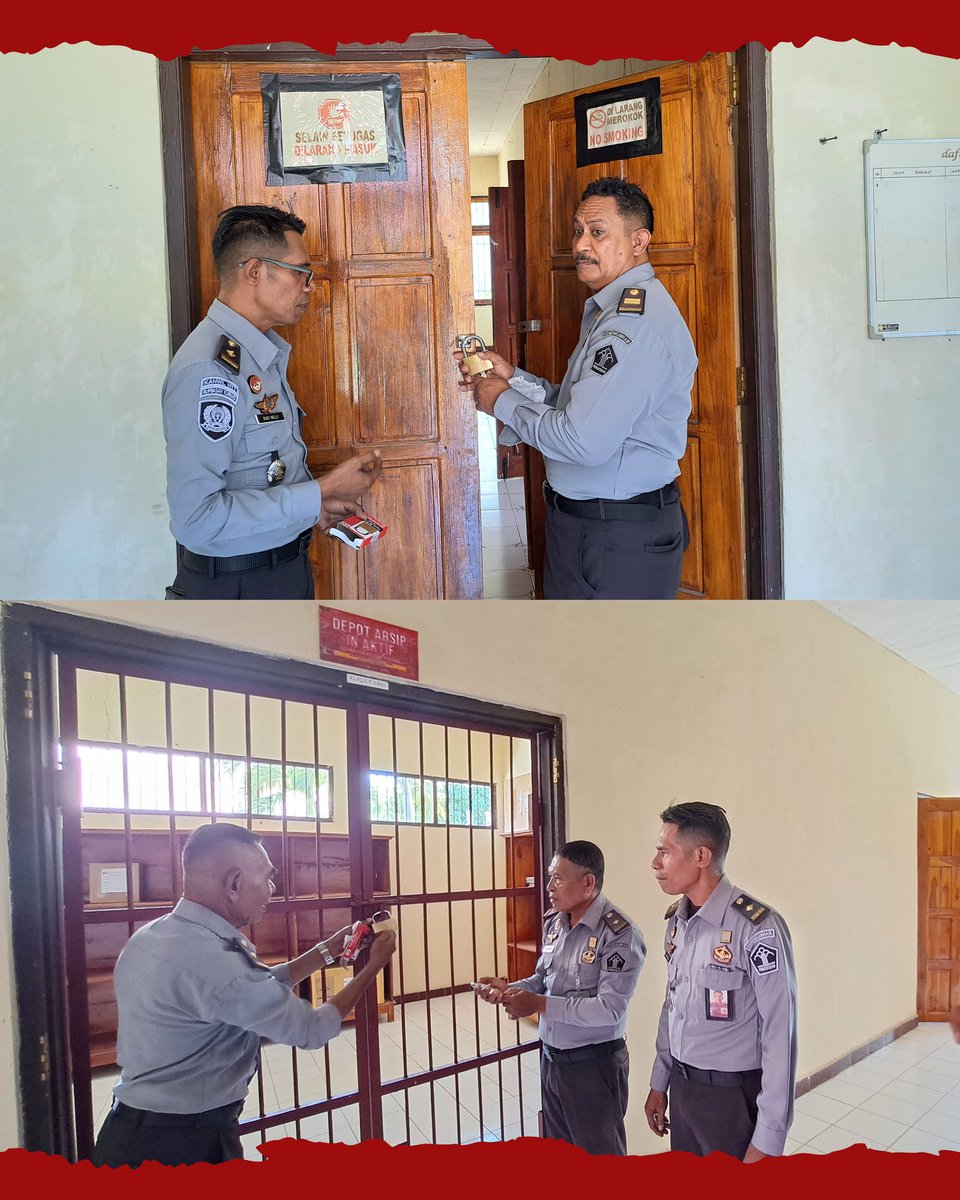Rupbasankupang's tweet photo. Tingkatkan Keamanan, Rupbasan Kupang Lakukan Pemeriksaan dan Penggantian Gembok Gudang Basan Baran
https://t.co/0adutEZJby
#RupbasanKupangPasti
#KumhamSemakinPASTI
#KemenimipasRIPASTI
#AlwaysTheBest
#HumasBergerakBersama
#ASNPilihNETRAL https://t.co/e3slwH88g2