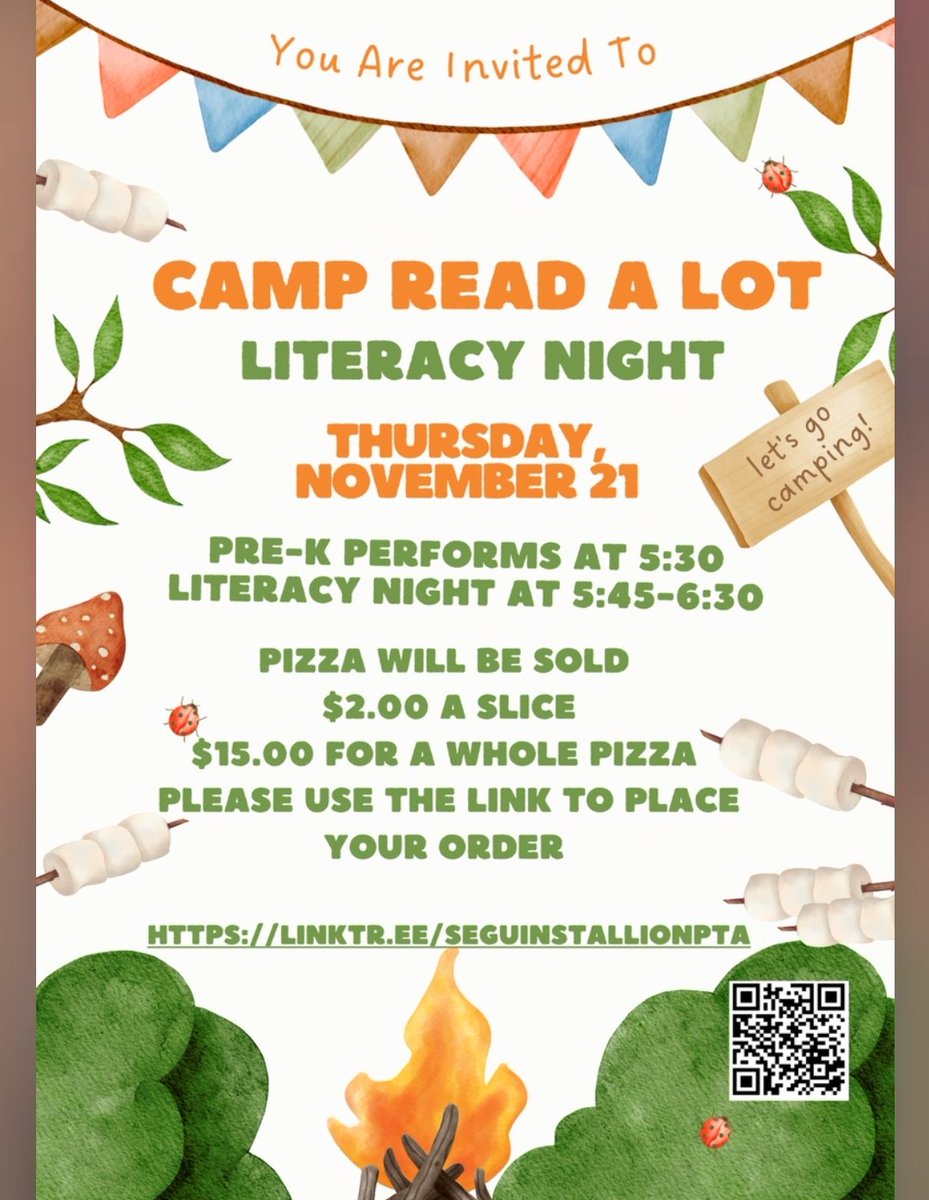 JSES_Stallions's tweet image. We look forward to seeing our @JSES_Stallions families at #LiteracyNight this Thursday, November 21st! 🏕 #JoinUs #CampReadAlot