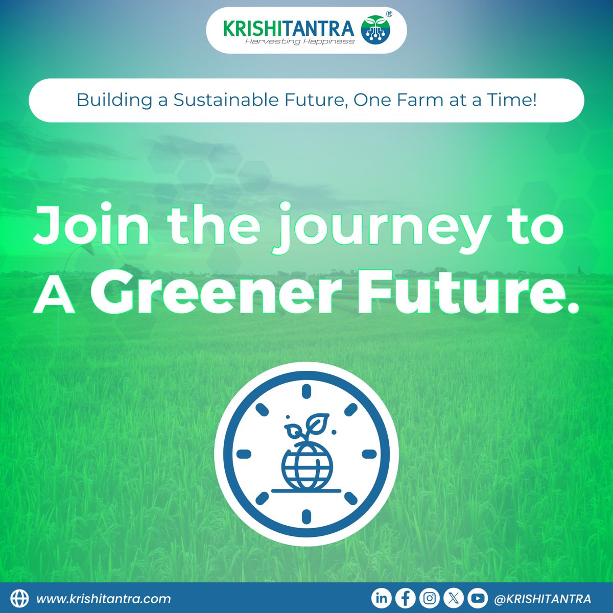 Join the Journey to a Greener Future!

At #KrishiTantra, we’re committed to building a sustainable future—one farm at a time. Let’s transform agriculture with innovation, precision, and care for our planet.

Visit: krishitantra.com

#Agritech #HarvestingHappiness