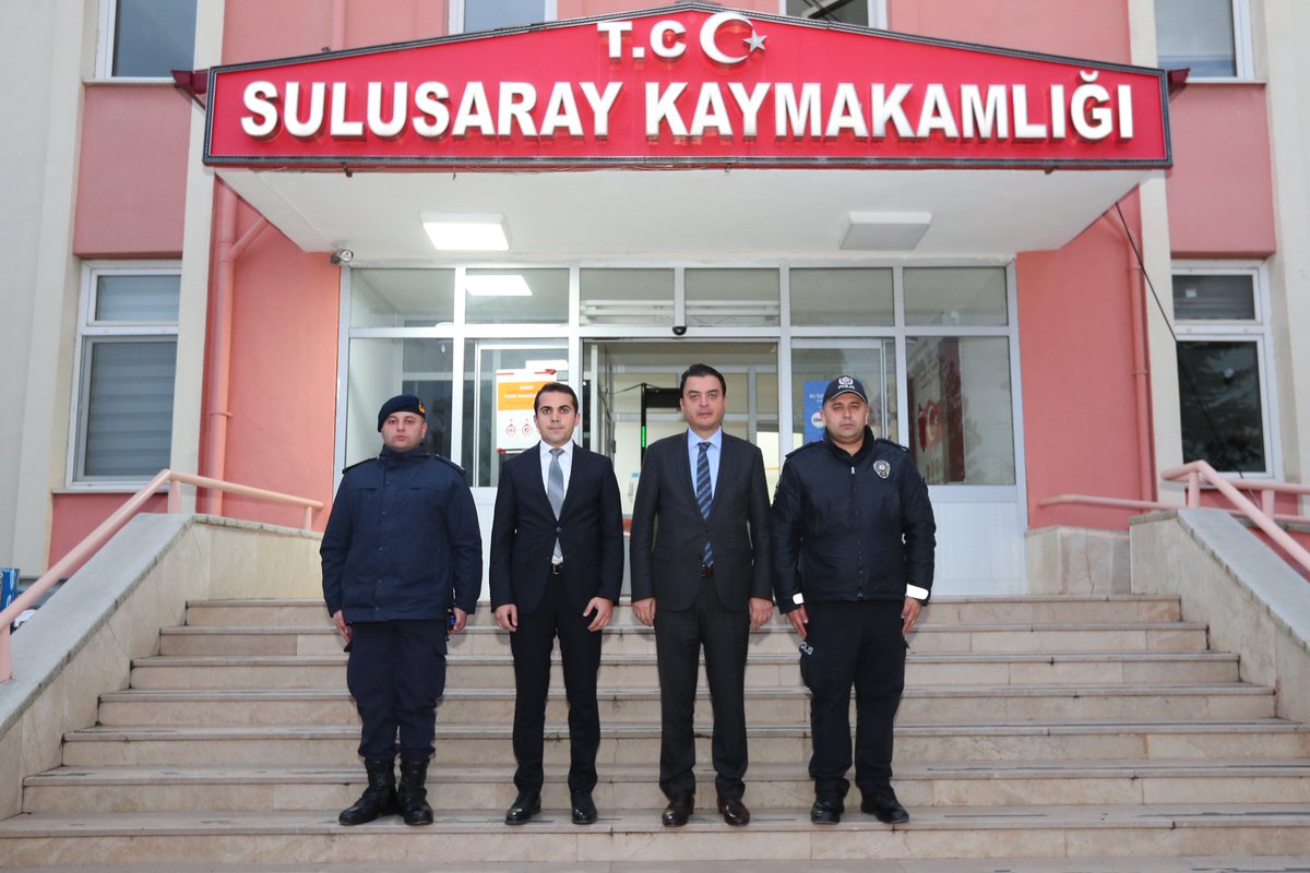 Valimiz <a href="/abdullahkoklu/">Abdullah Köklü</a>, 
Pazar Kaymakamı Ramazan Teke
Artova Kaymakamı Ömer Karadağ 
Sulusaray Kaymakamı Emre Arslan’ı ziyaret ederek yeni görevlerinin hayırlı olmasını diledi.